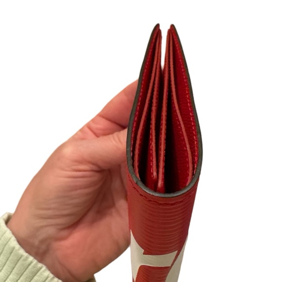 Rare Louis Vuitton x Supreme Slender Red Epi Leather Wallet w/ Dust Bag and Box - Picture 9 of 12